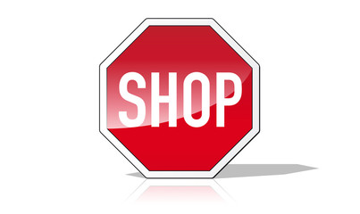 Stop Shop Schild