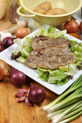 spare rib chops on a white plate