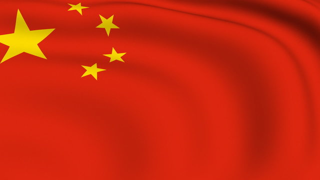 Flying Flag of China | LOOPED |