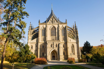 Fototapeta na wymiar St Barbara gotycka katedra w Kutna Hora, Bohemia