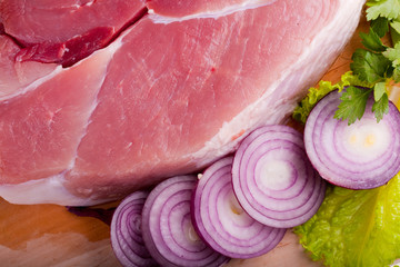 Piece of crude meat