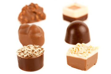 Candy on white background