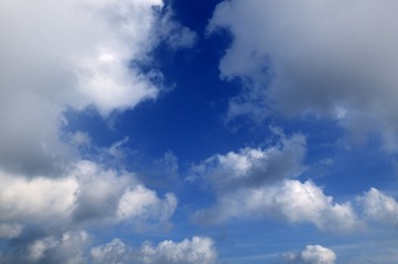 Blue sky view from aircraft airplane