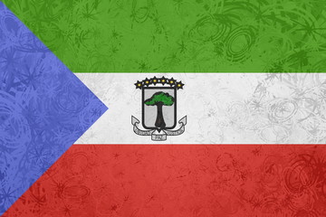 Flag of Equatorial Guinea grunge texture