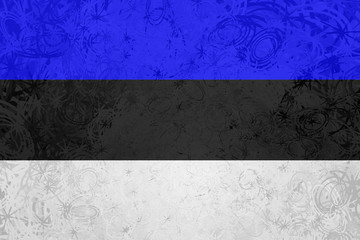 Flag of Estonia grunge texture