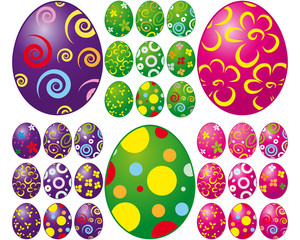 Set of Easter Eggs