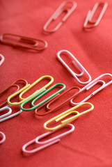 Color paper clips to background