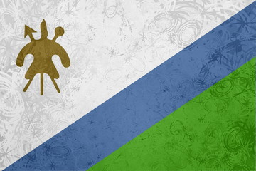 Flag of Lesotho grunge texture