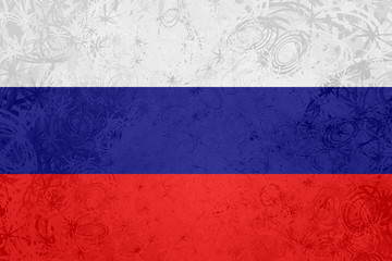 Flag of Russia grunge texture
