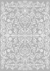 white curled elements on grey