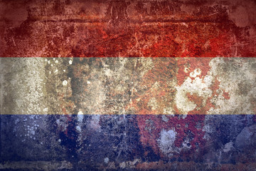Grunge flag of Holland