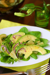 Avocado salad with pineapple