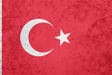 Flag of Turkey grunge texture