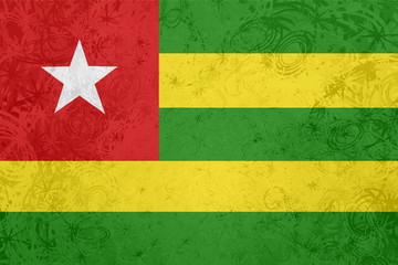 Flag of Togo grunge texture