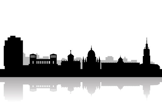 potsdam city skyline vector with landmarks