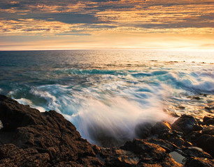 Tropical sunset on the Big Island. Hawaii. USA.