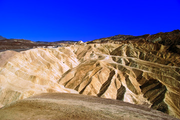 Lifeless landscape of Death Valley . Zabriski point. California