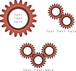Vector gears symbol with place for your text