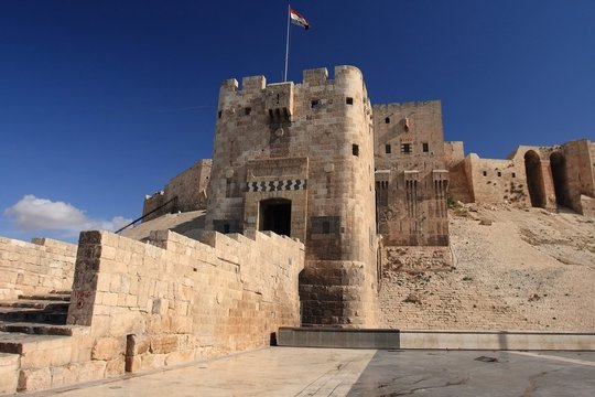 arab citadel in Aleppo, Syria