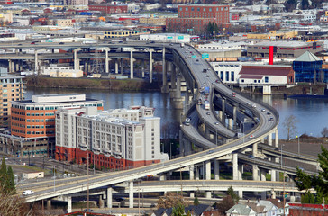Traffic & freeways, Portland Oregon.
