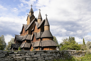 Fototapeta na wymiar Heddal Stave Church is Norway