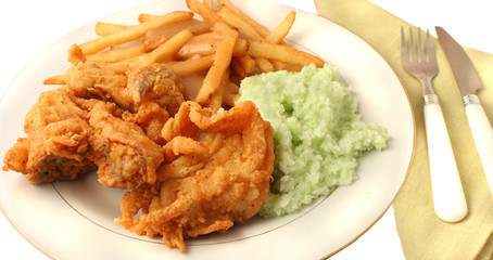 Southern fried chicken dinner