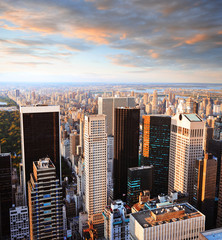 Naklejka premium New York skysrcrapers - tło budynków biznesowych