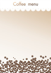 coffee menu with lacy napkin