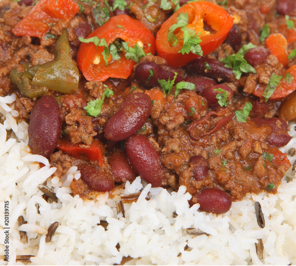 Canvas Prints chilli con carne & rice