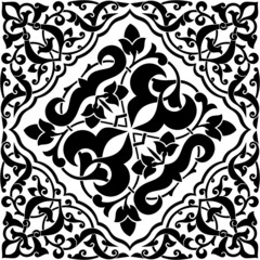 Arabesque Tile Black and White 2
