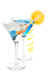 Two martini cocktails