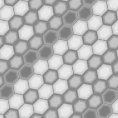 Grey hexagon tiles. Seamless vector pattern