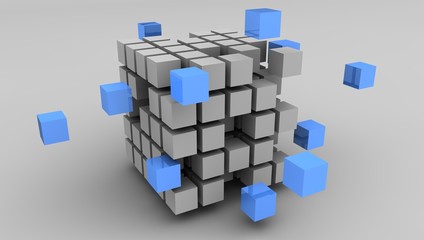 3d synthtetic chaos cubes