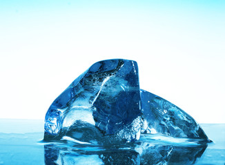 abstract artistic blue ice background,