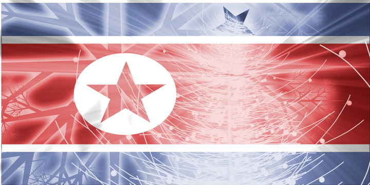 Flag of North Korea christmas holidays