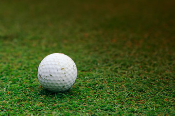 Golf ball on the grass