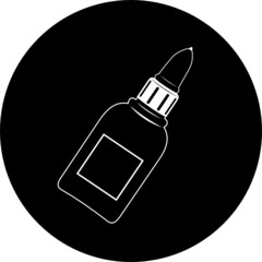 vector icon of glue bottle