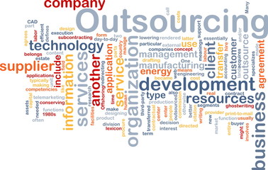 Outsourcing  word cloud