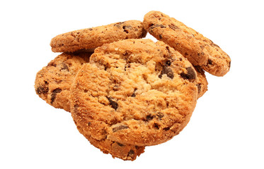 Sweet biscuits with chunks of chocolate