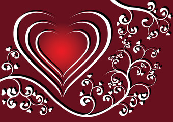 Red background for the Valentine's Day