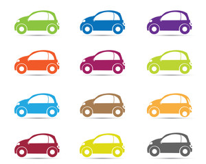 car silhouette in different color