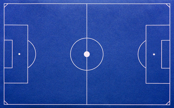 Football/Soccer Pitch blue - Fu&szlig;ballplatz blau