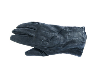 Leather gloves isolated on the white background