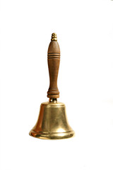 Gold Hand bell with the wooden handle
