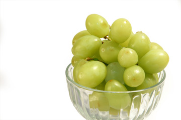 Grapes in a glass bowl