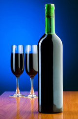 Wine glasses against background