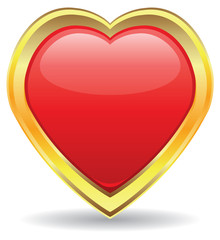 vector heart golden design