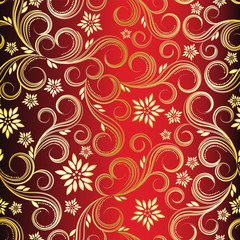 Seamless holiday floral background