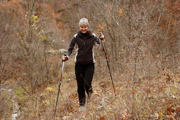 Hiker in mountains