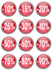 Discount percent buttons ©bluedesign